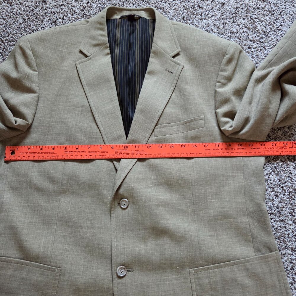 Kroon K3 Sport Coat Blazer Men’s Sz 46R Wool Linen Blend Beige Pockets Lined - Picture 7 of 9